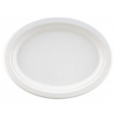 BAGASSE 10X12" OVAL PLATE