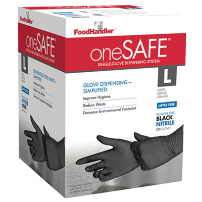 GLOVE NITRILE LG BLK PF