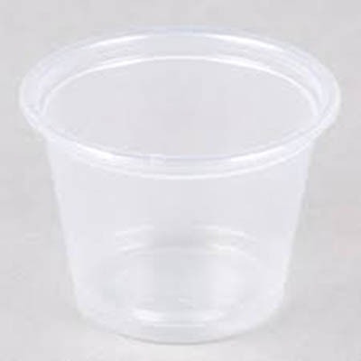 CUP PORTION PLAST 3/4 OZ CLR PP