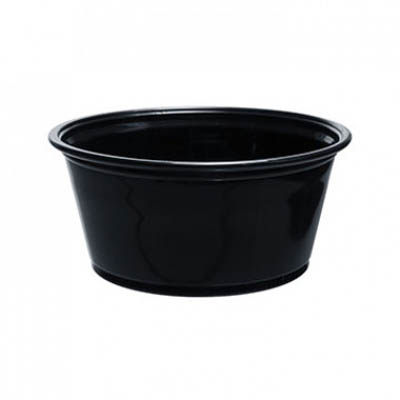 CUP PORTION PLAST 3.25 OZ BLK