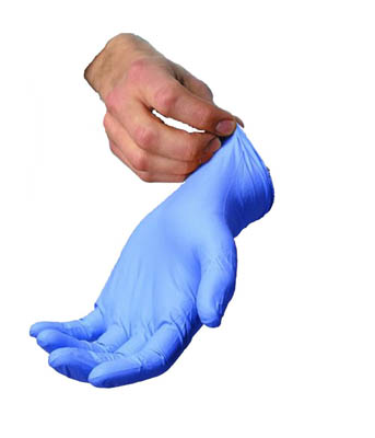 GLOVE NITRILE 2XLG BLUE PF EXAM GR