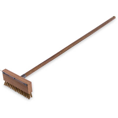 BRUSH 42" WOODEN HANDLE & SCRAPER OVEN