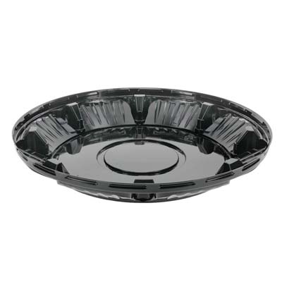 CONT PLAST BLK 9" PIE 1-1/8 DEEP