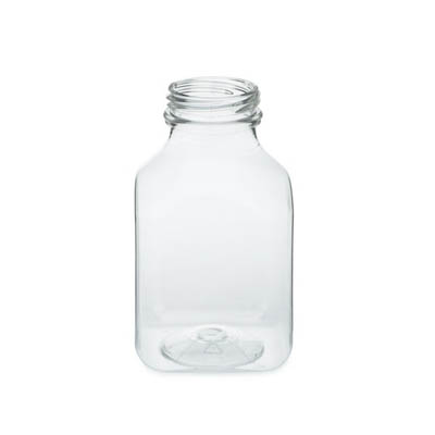 BOTTLE CLEAR PLAST 8 OZ SQR PET 38MM