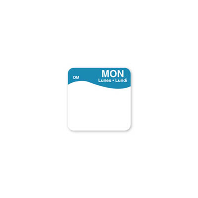 LABEL 1X1 MONDAY/BLUE BLANK SQR DM