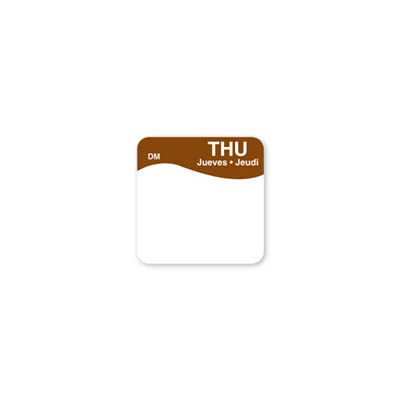 LABEL 1X1 THURSDAY BLANK SQR BROWN  DM