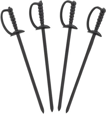 PICK PLAST 3.25" SWORD BLK