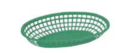 OVAL FOOD BASKET 10-1/4"X6-3/4"X2"GREEN