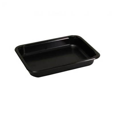 TRAY 23.5 OZ BLK RECT CPET 1COMP