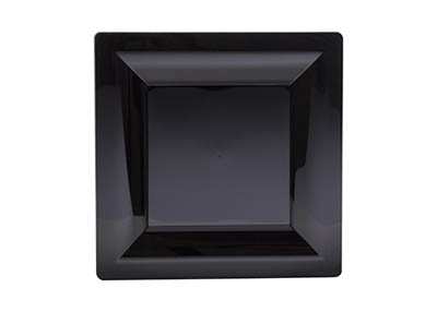 PLATE PLAST 9.5" BLK SQR MILAN