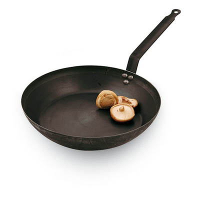 PAN FRY 7 7/8" BLACK STEEL WITHOUT LID