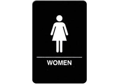 WOMEN RESTROOM SIGN 6X9
