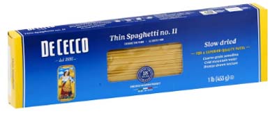 PASTA SPAGHETTI THIN NO. 11 RETAIL