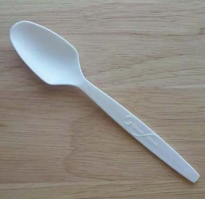 CUTLERY MED WT SPOON CPLA WHITE