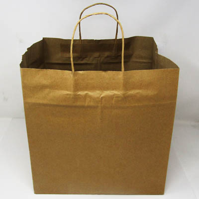 BAG PPR KRAFT 11.8X9.5X12 W/HANDLE