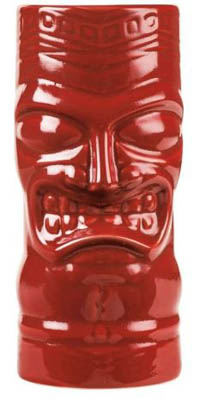 TUMBLER 20OZ RED TIKIWARE CERAMIC