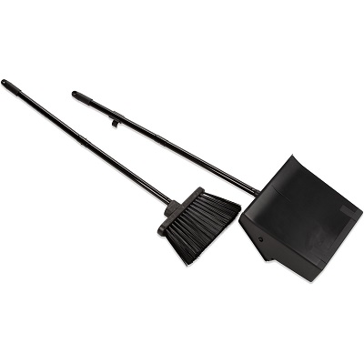 LOBBY DUST PAN COMBO 36" BLK