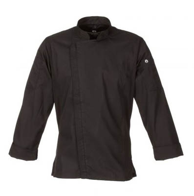 COAT CHEF HARTFORD BLACK LARGE COOL VENT