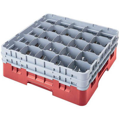 RACK GLASS FULL 25 COMPT 1 EXTEND RED