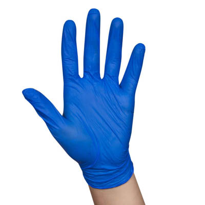 GLOVE NITRILE MED BLUE PF