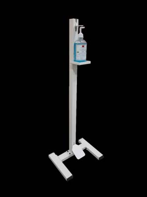 SANITIZER STAND BLACK W/TOUCH FREE DISP