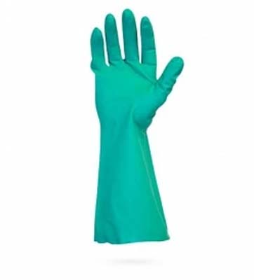 GLOVE NITRILE SM GRN FLOCKED 15MIL IND