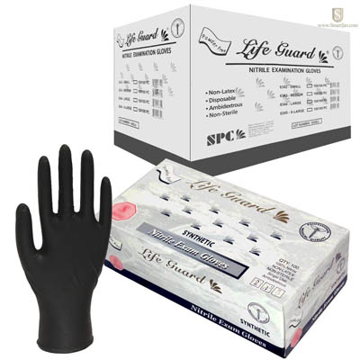 GLOVE NITRILE XLG BLK PF 3.5MIL