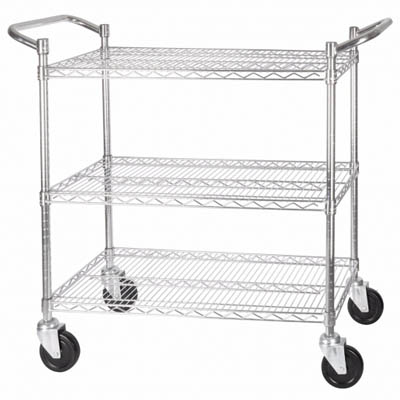 UTILITY CART 24X48 CHROME