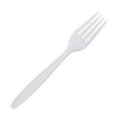 CUTLERY INDV WRPD FORK CPLA WHITE MED