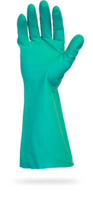 GLOVE LARGE GREEN 13" FLOCKLINED