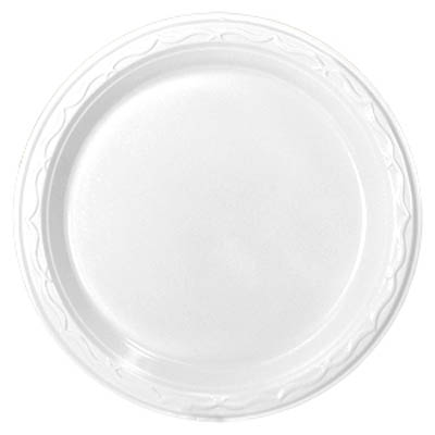 PLATE PLAST 6" WHITE