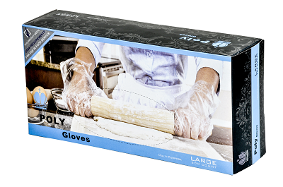 GLOVE POLY LRG