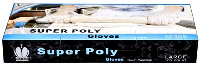 GLOVE POLY LRG EMBOSSED