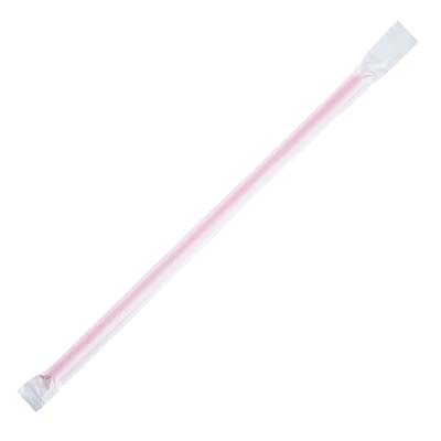 STRAW PLAST 9.75"WRAPPED RED