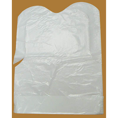 BIB POLY 15X20X3 WHT ADULT