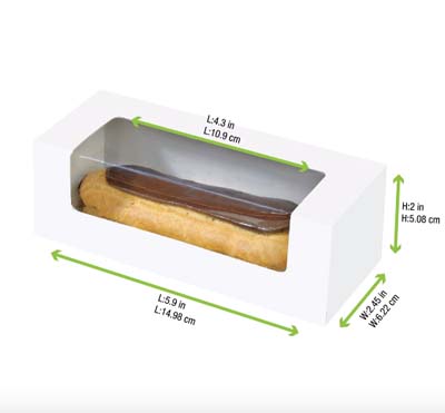 PAPER WINDOW BOX FOR SANDWICHES