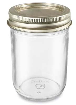 JAR MASON 8 OZ. REGULAR MOUTH