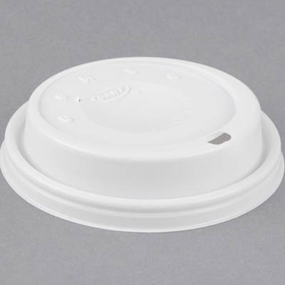 LID PLAST 16 OZ WHT DOME