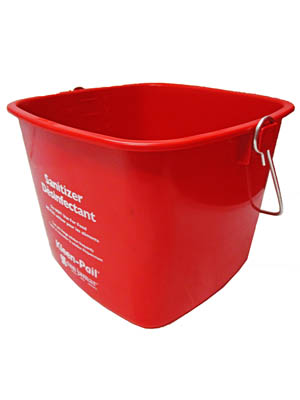 KLEEN-PAIL 8QT RED SANITIZER