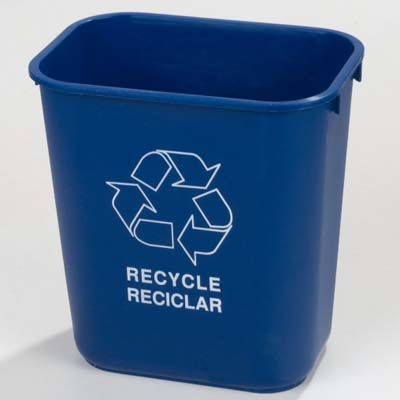 WASTEBASKET 13QT BLUE RECYCLE