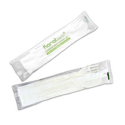 CUTLERY KIT CPLA COMPOSTABLE K/F/TS/N