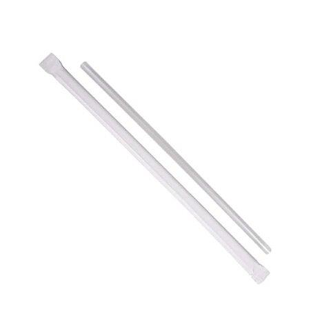 STRAW JUMBO 7.75" CLEAR WRPD