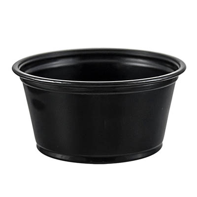 CUP PORTION PLAST 2 OZ BLK