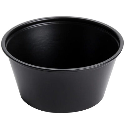 CUP PORTION PLAST 3.25 OZ BLK