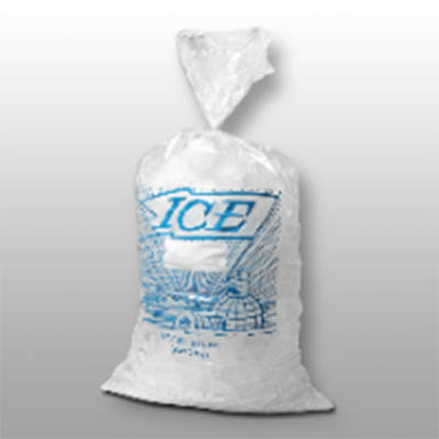 BAG POLY 15X30 2.0 MIL ICE BAG PTD 25LB