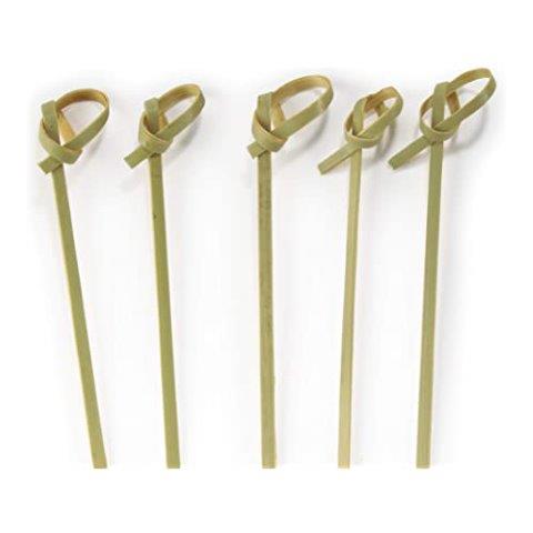 SKEWER BAMBOO 3.5" FLOWER KNOT