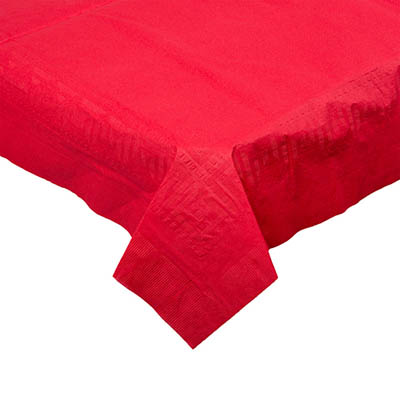 TABLECOVER TISSUE/POLY 54"X108" RED