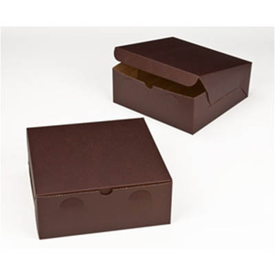 10103B-513 10X10X3 CHOCOLATE CAKE BOX (2