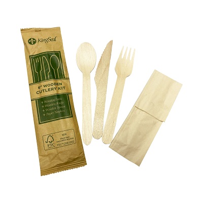 CUTLERY KIT WOOD 6" N/F/K/S