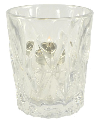 CLEAR DIAMOND CANDLE HOLDER